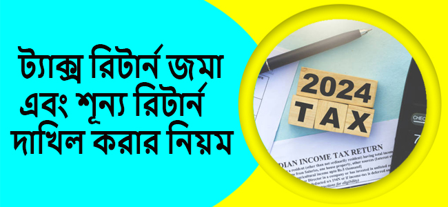 ট্যাক্স রিটার্ন জমা দেয়া এবং শূন্য রিটার্ন দাখিল করার নিয়ম